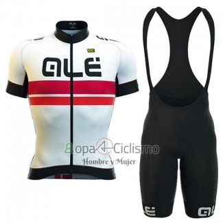 Ale Ropa Ciclismo Culotte Corto 2016 Hombre Mangas Cortas Blanco y Rojo