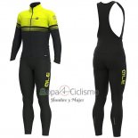 Ale Ropa Ciclismo Culotte Largo 2019 Hombre Mangas Largas Slide AMarillo Negro