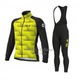 Ale Ropa Ciclismo Culotte Largo 2021 Hombre Mangas Largas Negro AMarillo