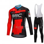 Bmc Ropa Ciclismo Culotte Largo 2018 Mangas Largas Rojo y Negro