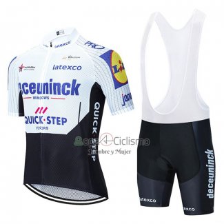 Deceuninck Quick Step Ropa Ciclismo Culotte Corto 2020 Mangas Cortas Blanco Negro