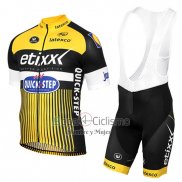 Etixx Quick Step Ropa Ciclismo Culotte Corto 2016 Mangas Cortas AMarillo y Negro