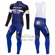 Etixx Quick Step Ropa Ciclismo Culotte Largo 2016 Mangas Largas Azul y Negro