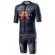 Ineos Grenadiers Ropa Ciclismo Culotte Corto 2021 Mangas Cortas APagado Azul