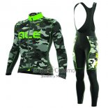 Ale Camo Ropa Ciclismo Culotte Largo 2017 Hombre Mangas Largas Verde y Negro