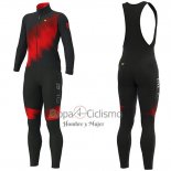 Ale Ropa Ciclismo Culotte Largo 2019 Hombre Mangas Largas Pulse Rojo Negro