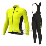 Ale Ropa Ciclismo Culotte Largo 2020 Hombre Mangas Largas AMarillo Negro