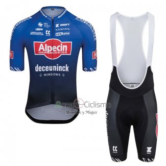 Alpecin-deceuninck Ropa Ciclismo Culotte Corto 2023 Mangas Cortas Azul