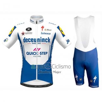 Deceuninck Quick Step Ropa Ciclismo Culotte Corto 2020 Mangas Cortas Blanco Azul