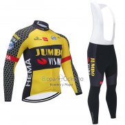 Jumbo Visma Ropa Ciclismo Culotte Largo 2021 Mangas Largas AMarillo Negro