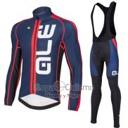 Ale Ropa Ciclismo Culotte Largo 2016 Hombre Mangas Largas Azul y Rojo