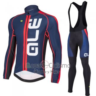 Ale Ropa Ciclismo Culotte Largo 2016 Hombre Mangas Largas Azul y Rojo
