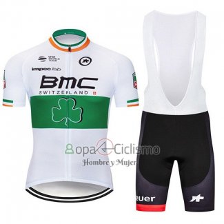 Bmc Ropa Ciclismo Culotte Corto 2019 Mangas Cortas Blanco Verde