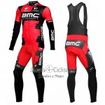 Bmc Ropa Ciclismo Culotte Largo 2016 Mangas Largas Negro y Rojo