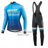 Giant Race Day Ropa Ciclismo Culotte Largo 2019 Hombre Mangas Largas Azul