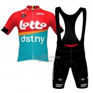 Lotto Dstny Ropa Ciclismo Culotte Corto 2023 Mangas Cortas Rojo Azur