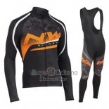 Northwave Ropa Ciclismo Culotte Largo 2019 Hombre Mangas Largas Naranja Negro