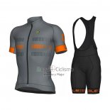 Ale Ropa Ciclismo Culotte Corto 2021 Hombre Mangas Cortas Gris Naranja