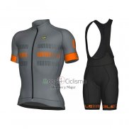 Ale Ropa Ciclismo Culotte Corto 2021 Hombre Mangas Cortas Gris Naranja
