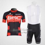 Bmc Ropa Ciclismo Culotte Corto 2012 Mangas Cortas Negro y Rojo