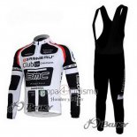 Bmc Ropa Ciclismo Culotte Largo 2011 Mangas Largas Blanco y Negro