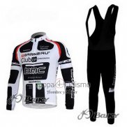 Bmc Ropa Ciclismo Culotte Largo 2011 Mangas Largas Blanco y Negro