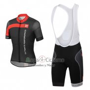 Castelli 3t Ropa Ciclismo Culotte Corto 2015 Hombre Mangas Cortas Negro y Rojo