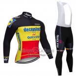 Deceuninck Quick Step Ropa Ciclismo Culotte Largo 2019 Mangas Largas Negro AMarillo Rojo