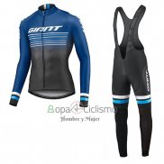 Giant Race Day Ropa Ciclismo Culotte Largo 2019 Hombre Mangas Largas Azul Negro