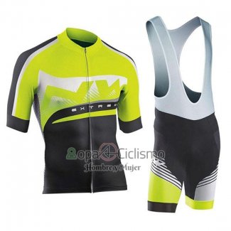 Northwave Ropa Ciclismo Culotte Corto 2019 Hombre Mangas Cortas Verde Plata Negro
