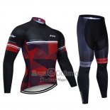 Northwave Ropa Ciclismo Culotte Largo 2019 Hombre Mangas Largas Negro Rojo Blanco