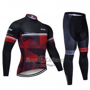 Northwave Ropa Ciclismo Culotte Largo 2019 Hombre Mangas Largas Negro Rojo Blanco
