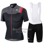Sportful Ropa Ciclismo Culotte Corto 2017 Hombre Mangas Cortas Negro y Rojo