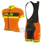 Ale Graphics Prr Bermuda Ropa Ciclismo Culotte Corto 2017 Hombre Mangas Cortas Naranja y AMarillo