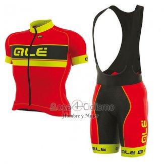 Ale Graphics Prr Bermuda Ropa Ciclismo Culotte Corto 2017 Hombre Mangas Cortas Rojo y AMarillo