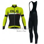 Ale Graphics Prr Tirreno Ropa Ciclismo Culotte Largo 2017 Hombre Mangas Largas Negro y AMarillo