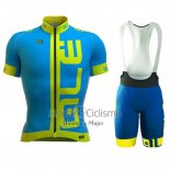Ale Ropa Ciclismo Culotte Corto 2016 Hombre Mangas Cortas Azul y AMarillo