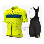 Ale Ropa Ciclismo Culotte Corto 2021 Hombre Mangas Cortas AMarillo Azul