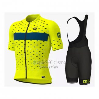 Ale Ropa Ciclismo Culotte Corto 2021 Hombre Mangas Cortas AMarillo Azul