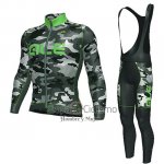 Ale Ropa Ciclismo Culotte Largo 2016 Hombre Mangas Largas Verde y Negro