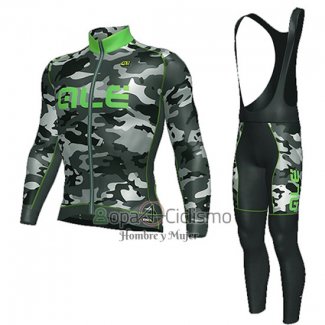 Ale Ropa Ciclismo Culotte Largo 2016 Hombre Mangas Largas Verde y Negro