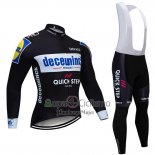 Deceuninck Quick Step Ropa Ciclismo Culotte Largo 2019 Mangas Largas Negro Blanco