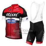 Etixx Quick Step Ropa Ciclismo Culotte Corto 2016 Mangas Cortas Rojo y Negro