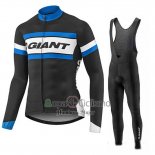 Giant Ropa Ciclismo Culotte Largo 2017 Hombre Mangas Largas Azul y Negro