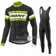 Giant Ropa Ciclismo Culotte Largo 2017 Hombre Mangas Largas Verde y Negro