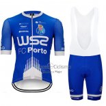W52-fc Porto Ropa Ciclismo Culotte Corto 2020 Hombre Mangas Cortas Azul Blanco