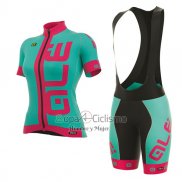 Ale Prr Arcobaleno Ropa Ciclismo Culotte Corto 2017 Mujer Mangas Cortas Azul Claro y Rosa