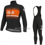 Ale Ropa Ciclismo Culotte Largo 2020 Hombre Mangas Largas Naranja Negro