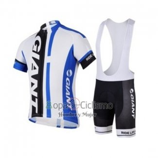 Giant Ropa Ciclismo Culotte Corto 2018 Hombre Mangas Cortas Blanco Azul Negro