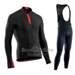 Northwave Ropa Ciclismo Culotte Largo 2019 Hombre Mangas Largas Negro Rojo